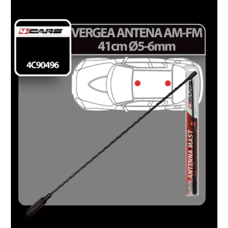 Vergea antena (AM/FM) 4Cars - 41cm - O 5-6mm