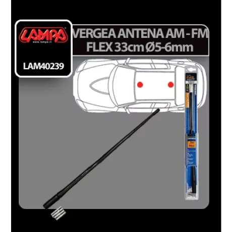 Vergea antena Flex (AM/FM) Lampa - 33cm - O 5-6mm