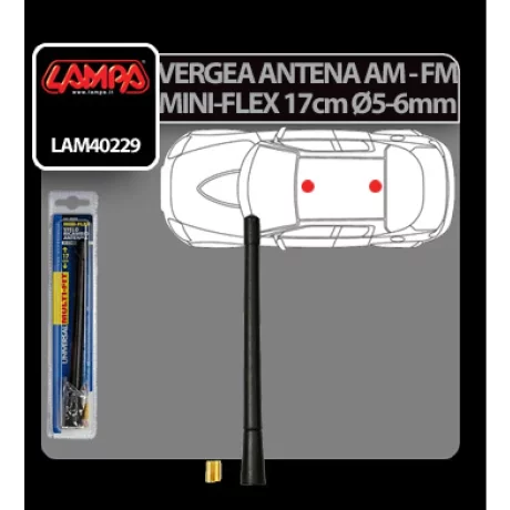 Vergea antena Mini-Flex (AM/FM) Lampa - 17cm - O 5-6mm