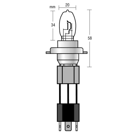 Bec halogen 12V - H4 - 90/100W Xenium Race P43t 2buc + Pachet bonus