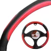 Husa volan 4Cars - O 37-39cm - Negru/Rosu