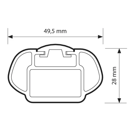Bare portbagaj aluminiu Alumia, 2buc - M - 120cm