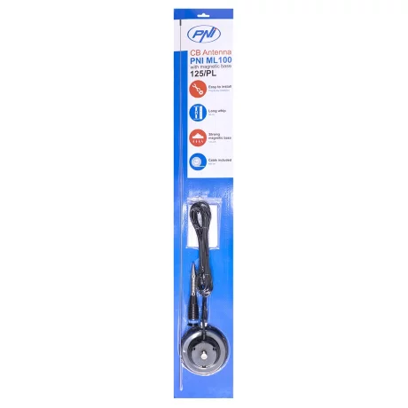 ANTENA CB PNI ML100, LUNGIME 100 CM, CU MAGNET INCLUS