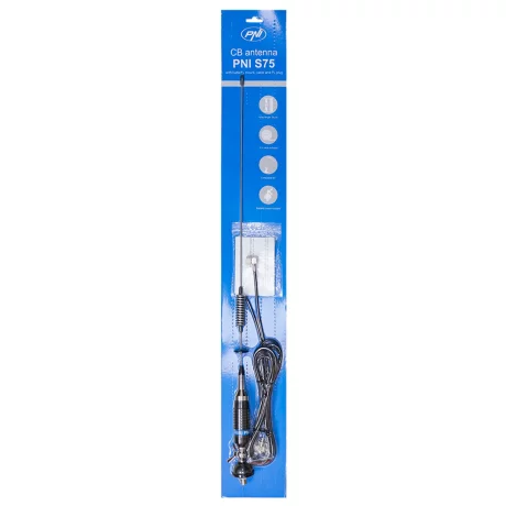 ANTENA CB PNI S75 CU FLUTURE, CU MONTURA, CABLU SI MUFA PL