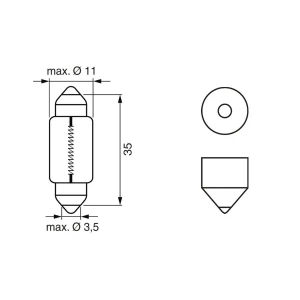 BEC 12V C5W 5W PURE LIGHT SET 10 BUC BOSCH