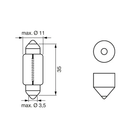 BEC 12V C5W 5W PURE LIGHT SET 10 BUC BOSCH