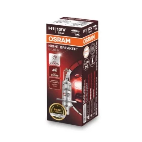 BEC 12V H1 55 W NIGHT BREAKER SILVER +100% OSRAM