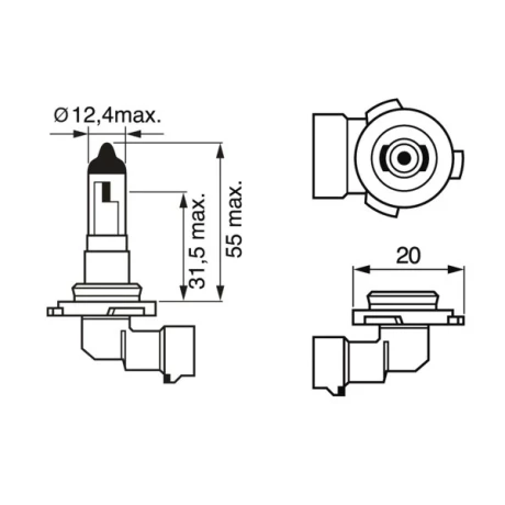 BEC 12V H10 42W PURE LIGHT BOSCH