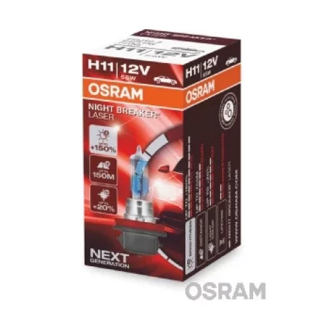 BEC 12V H11 55 W NIGHT BREAKER LASER NextGen +150% OSRAM