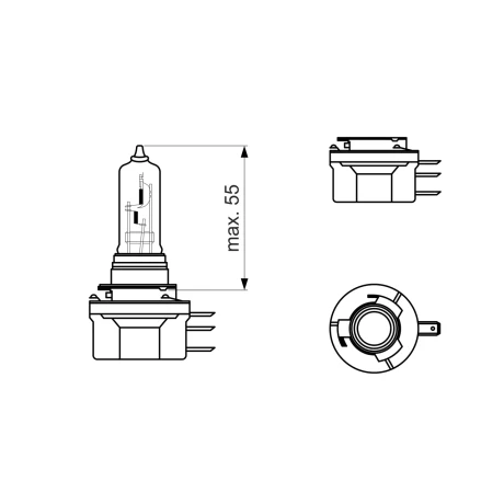 BEC 12V H15 15W / 55W PURE LIGHT BOSCH