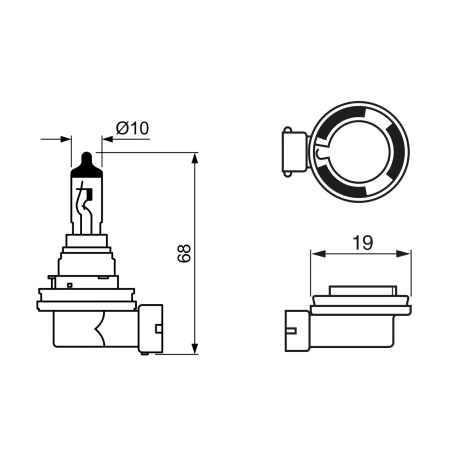 BEC 12V H16 19W PURE LIGHT BOSCH