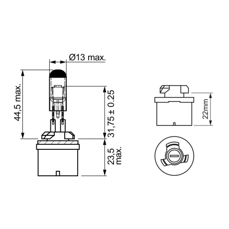 BEC 12V H27W/1 27W PURE LIGHT BOSCH