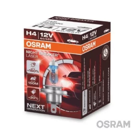 BEC 12V H4 60/55 W NIGHT BREAKER LASER NextGen +150% OSRAM