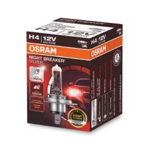 BEC 12V H4 60/55 W NIGHT BREAKER SILVER +100% OSRAM