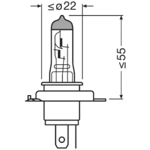 BEC 12V H4 60/55 W ORIGINAL OSRAM