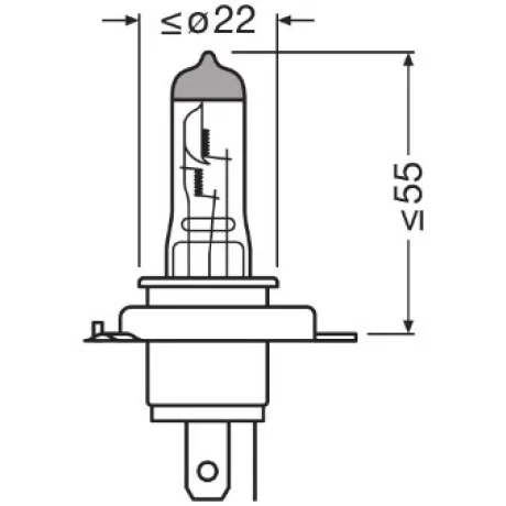 BEC 12V H4 60/55 W ORIGINAL OSRAM