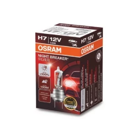 BEC 12V H7 55 W NIGHT BREAKER SILVER +100% OSRAM