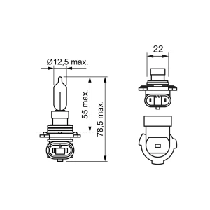 BEC 12V HIR2 55W PURE LIGHT BOSCH