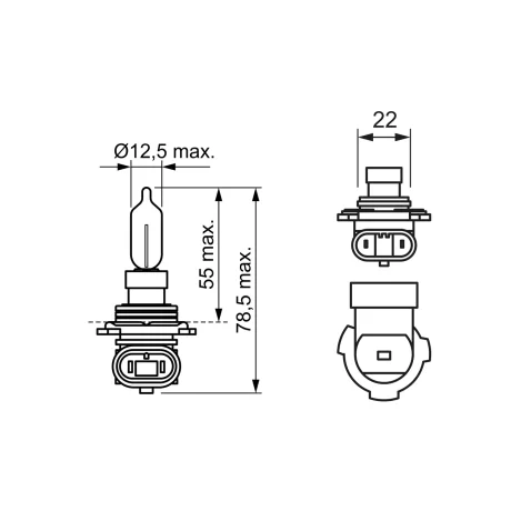 BEC 12V HIR2 55W PURE LIGHT BOSCH