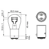 BEC 12V P21/4W 21W / 4W PURE LIGHT SET 10 BUC BOSCH
