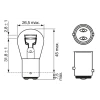 BEC 12V P21/5W 21W / 5W PURE LIGHT SET 10 BUC BOSCH