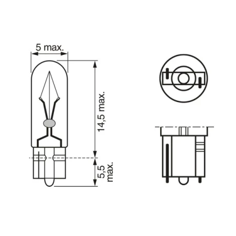 BEC 12V PBT5 2W PURE LIGHT SET 10 BUC BOSCH
