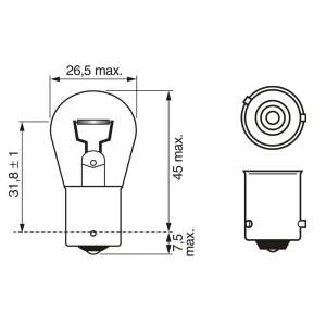 BEC 12V PY21W 21W ECO SET 10 BUC BOSCH