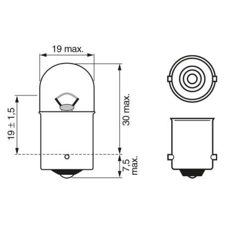 BEC 12V R10W 10W PURE LIGHT SET 10 BUC BOSCH