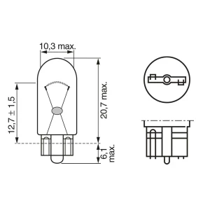 BEC 12V W3W 3W ECO SET 10 BUC BOSCH