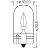 BEC 12V W3W ORIGINAL SET 10 BUC OSRAM