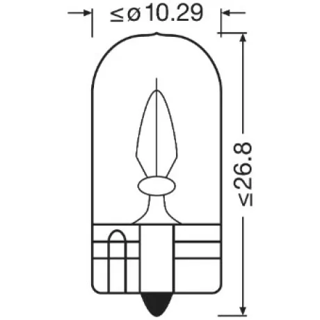 BEC 12V W3W ORIGINAL SET 10 BUC OSRAM