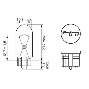 BEC 12V W5W 5W ECO SET 10 BUC BOSCH