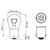 BEC 6V P21W 21W PURE LIGHT SET 10 BUC BOSCH