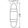 BEC AUXILIAR CU LED 12V (C5W 36mm) WHITE 6000K BLI 1 BUC OSRAM
