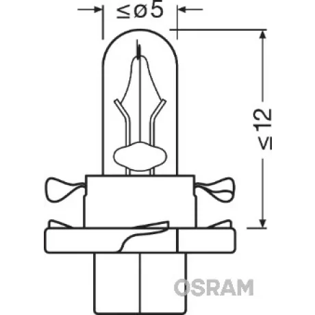 BEC BORD BX8.4D SOCLU BEJ 12V 1.5W SET 10 BUC OSRAM
