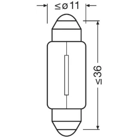BEC CAMION 24V C5W ORIGINAL SET 10 BUC OSRAM