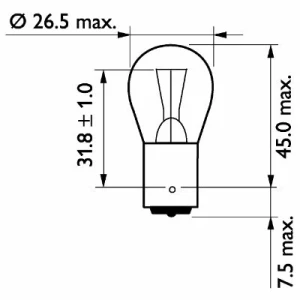 BEC CAMION 24V P21W BA15S SET 10 buc PHILIPS
