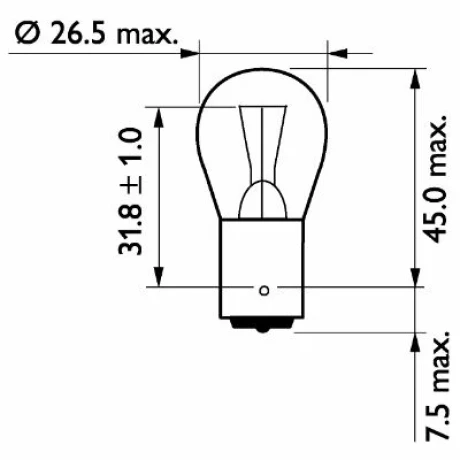 BEC CAMION 24V P21W BA15S SET 10 buc PHILIPS