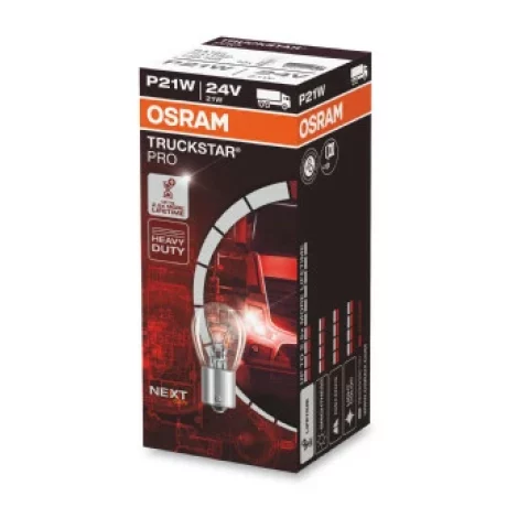 BEC CAMION 24V P21W TRUCKSTAR PRO +100% SET 10 BUC OSRAM