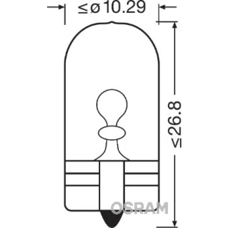 BEC CAMION 24V W5W ORIGINAL SET 10 BUC OSRAM
