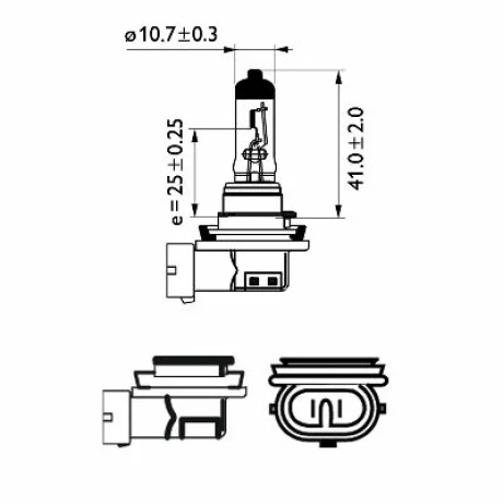 BEC FAR H11 12V 55W VISION (blister) PHILIPS