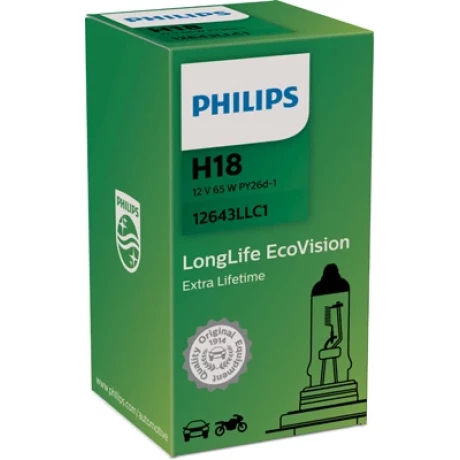 BEC FAR H18 65W 12V LONG LIFE ECOVISION (cutie) PHILIPS