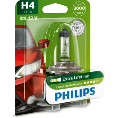 BEC FAR H4 60/55W 12V LONGER LIFE ECOVISION PHILIPS