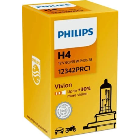 BEC FAR H4 P43t 60/55W 12V VISION (cutie) PHILIPS