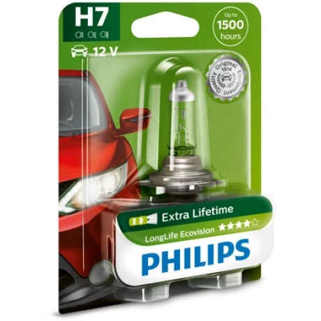 BEC FAR H7 55W 12V LONGER LIFE ECOVISION (blister 1buc) PHILIPS