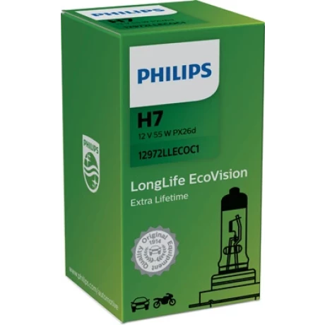 BEC FAR H7 55W 12V LONGER LIFE ECOVISION (cutie) PHILIPS