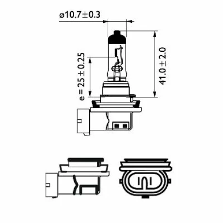 BEC FAR H8 PGJ19-1 35W 12V VISION PHILIPS