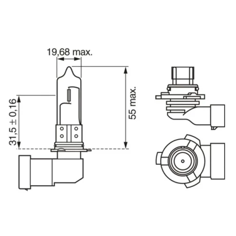 BEC HB3 12V 5W PURE LIGHT (blister 1buc) BOSCH