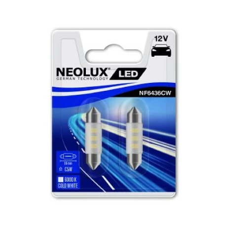BEC LED 12V 0.5W SV8.5-8 BLISTER 2 BUC NEOLUX