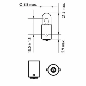 BEC POZITIE FATA T4W 12V SET 10 buc PHILIPS